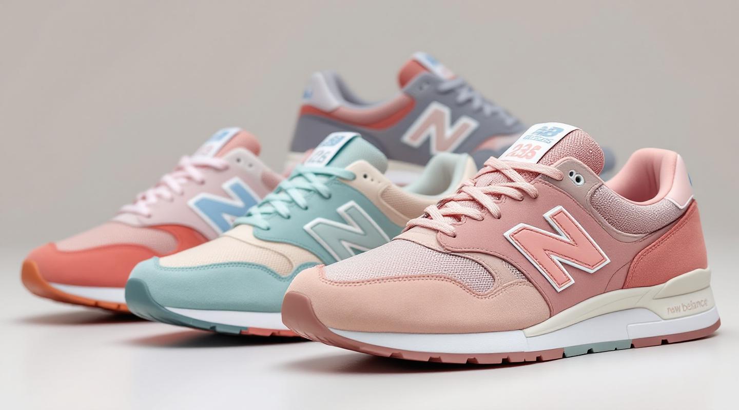 Baskets New Balance 2026 femme aux couleurs variées et matières mixtes